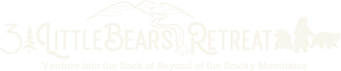 Logo for Little Bears Retreat with mountain imagery and a welcoming tagline.